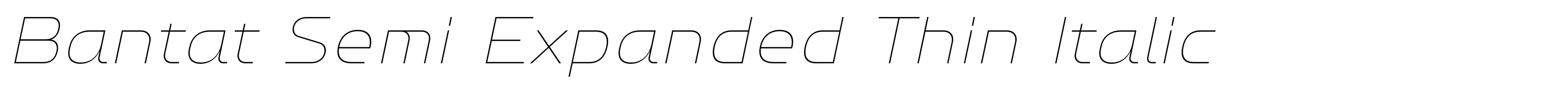 Bantat Semi Expanded Thin Italic